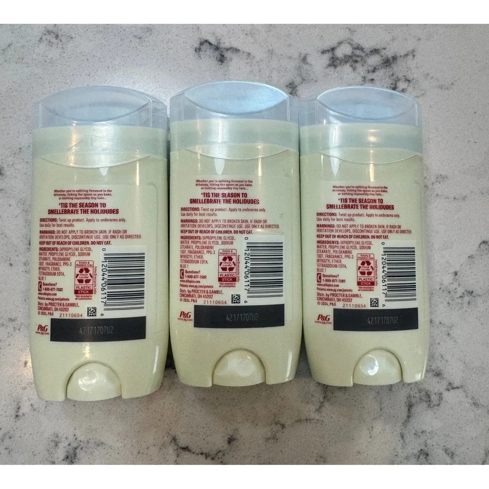 Old Spice Aluminum Free Deodorant for Men HTF Lumbersnack Pine‎ Scent 3oz 3 pk